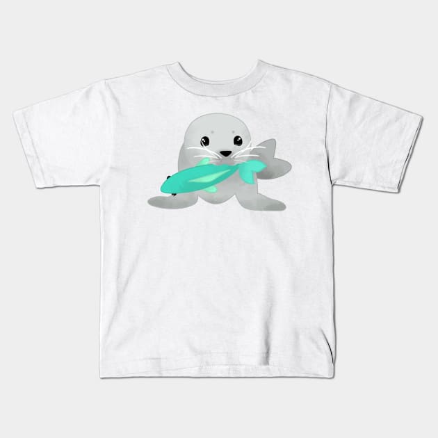 Seal Kids T-Shirt by Lizzisun